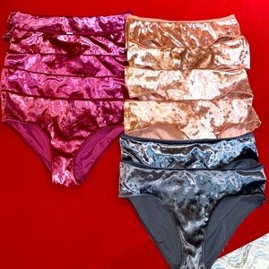 Victoria’s Secret Hiphugger Panties in velvet.